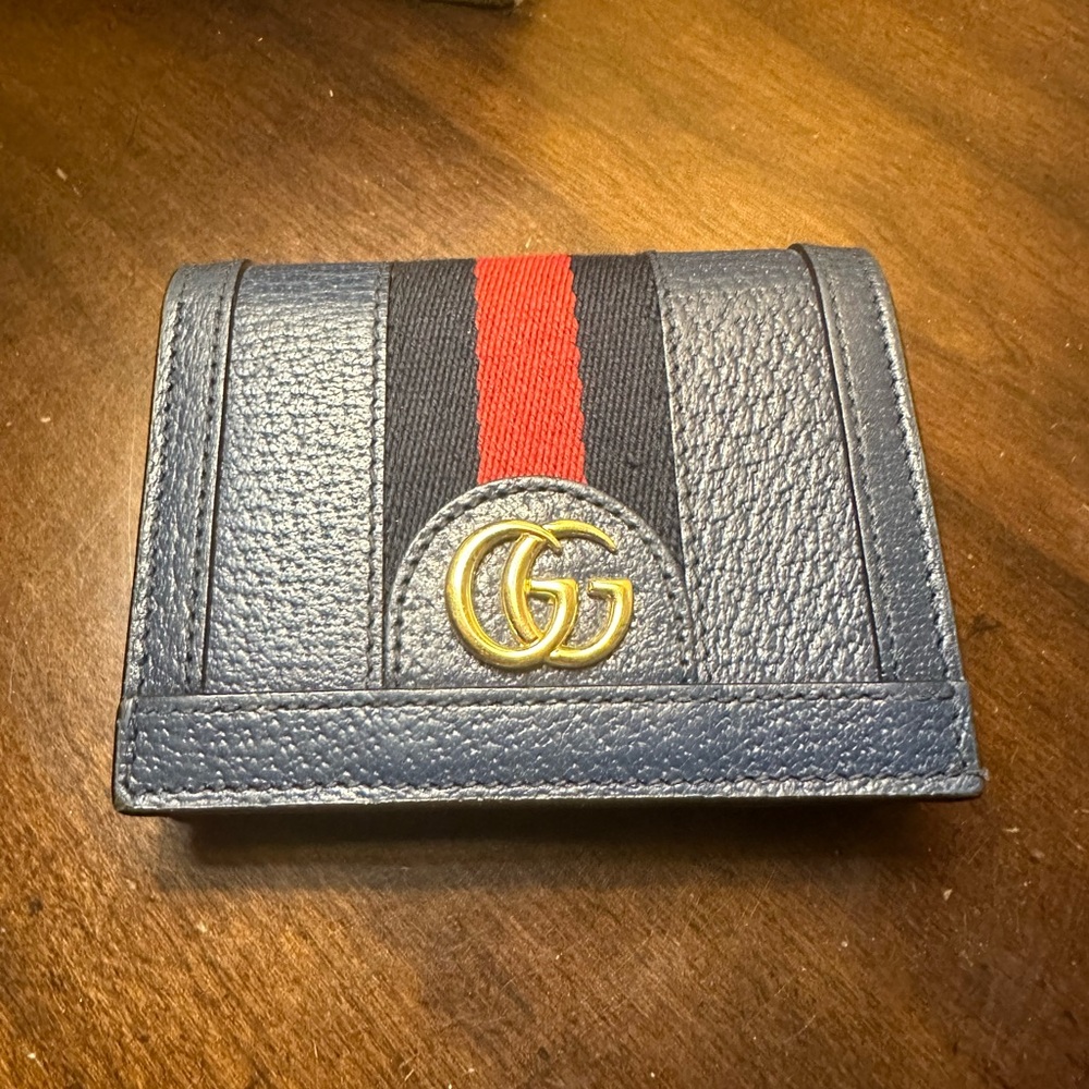 Gucci Ophidia card wallet blue